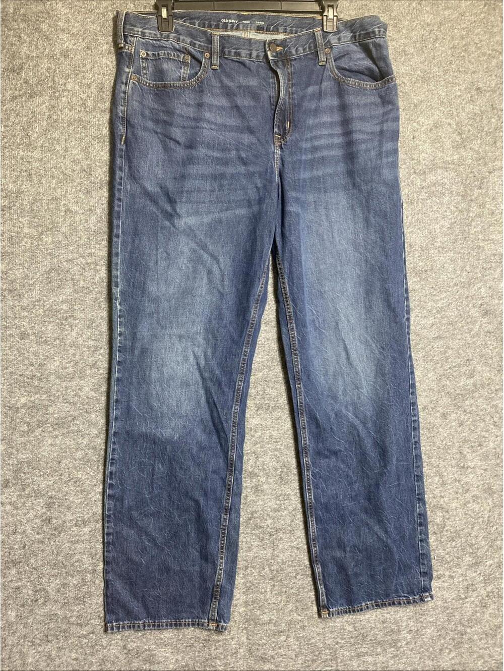 Old Navy Jeans Mens size 42 X 36 Loose Blue Denim